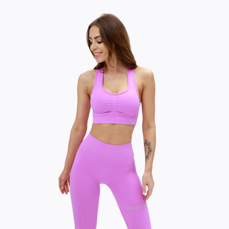 Biustonosz treningowy Gym Glamour Push Up pink