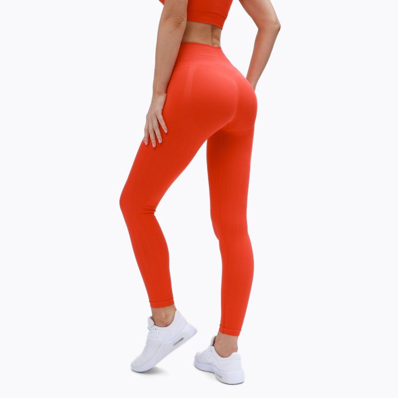 Legginsy treningowe damskie Gym Glamour Push Up coral 3