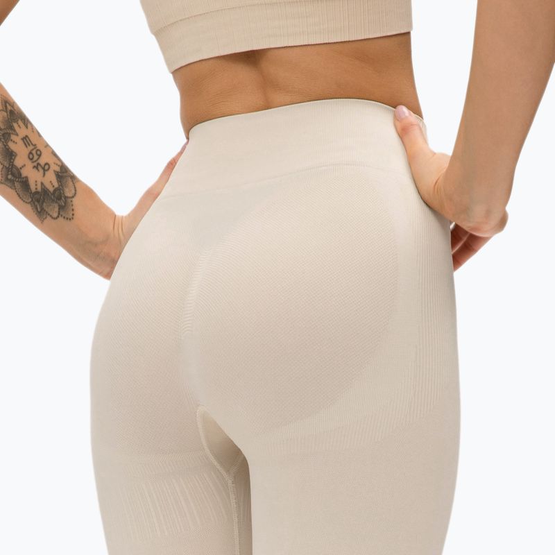 Legginsy treningowe damskie Gym Glamour Push Up cream 5