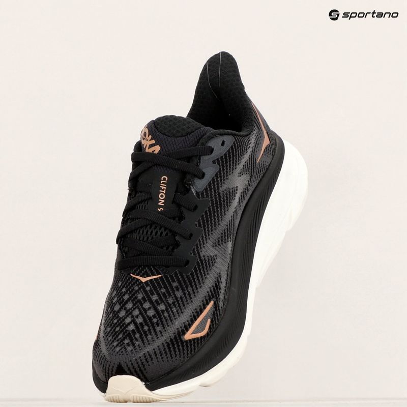 Buty do biegania damskie HOKA Clifton 9 black/rose gold 9