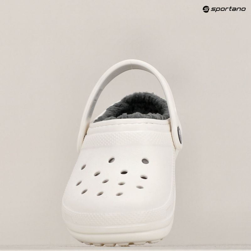 Klapki dziecięce Crocs Classic Lined Clog Kids white/grey 10