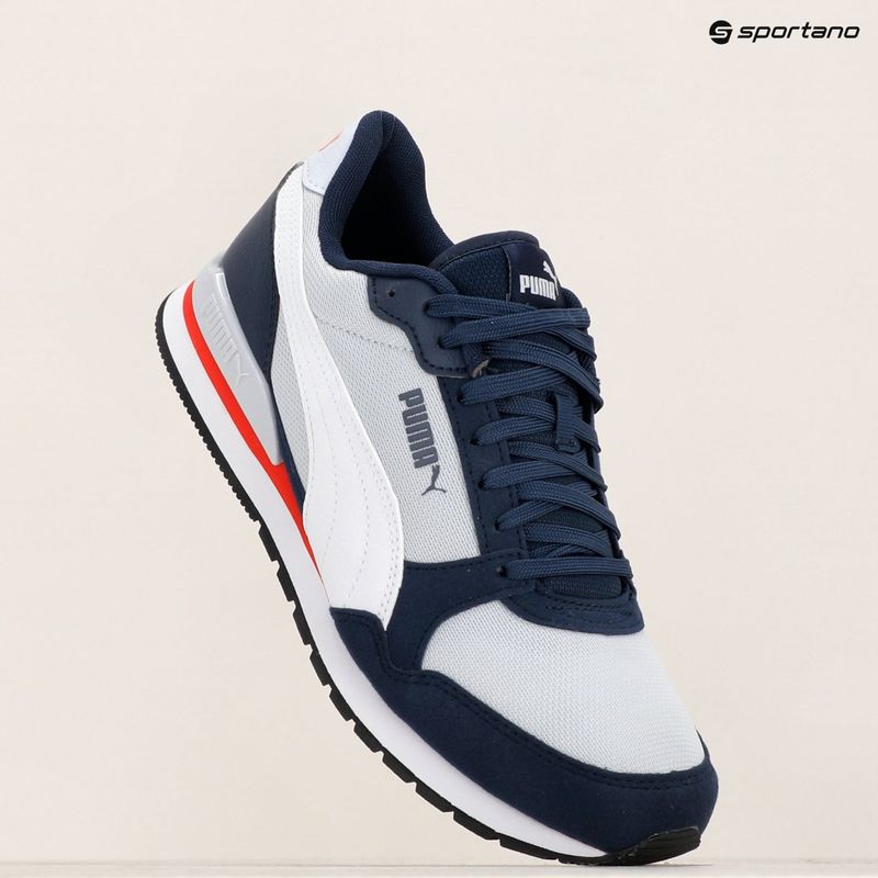 Buty PUMA ST Runner v3 Mesh silver mist/white/club navy/for all time red/black 14