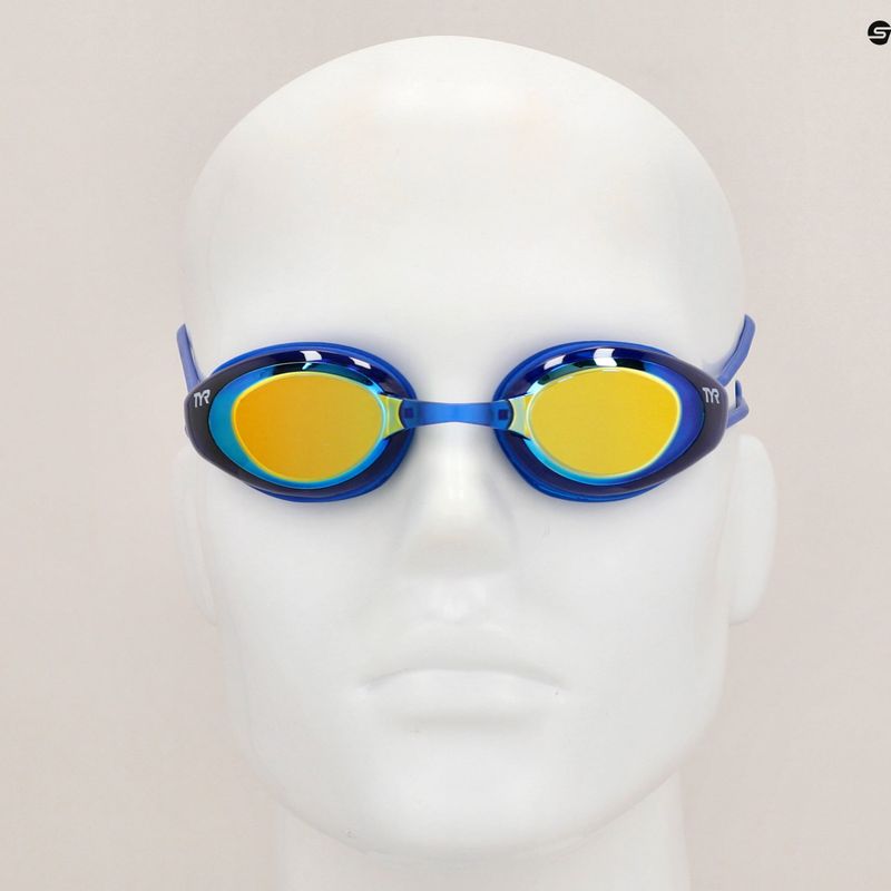 Okulary do pływania TYR Blackhawk Racing Mirrored gold/ royal 7