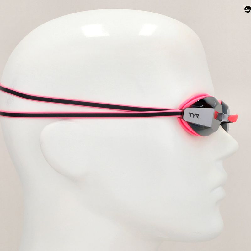 Okulary do pływania dziecięce TYR Blackops 140 Ev Racing Mirrored silver/ pink/ black 3