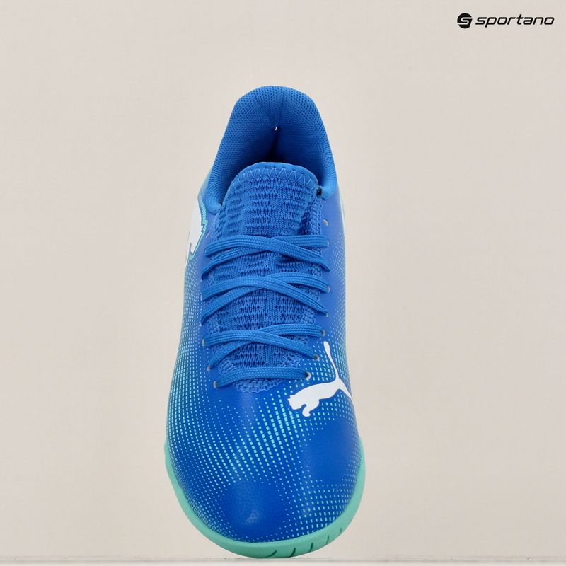 Buty piłkarskie dziecięce PUMA Future 7 Play It hyperlink blue/mint/puma white 9