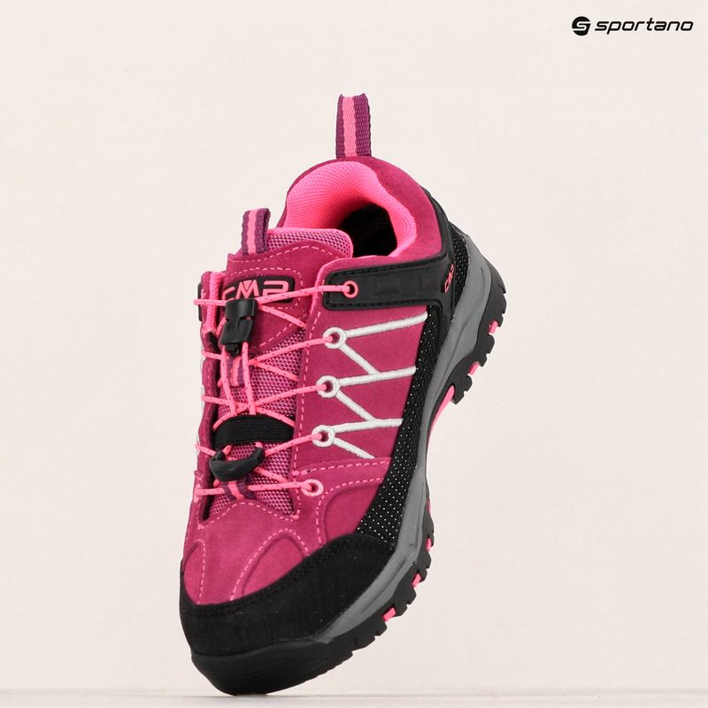 Buty trekkingowe dziecięce CMP Rigel Low Wp berry / pink fluo 15