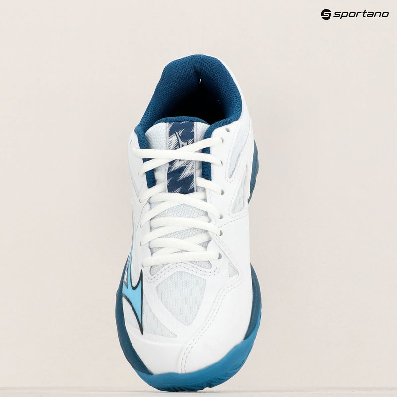 Buty do siatkówki dziecięce Mizuno Lightning Star Z7 white/sailor blue/silver 15