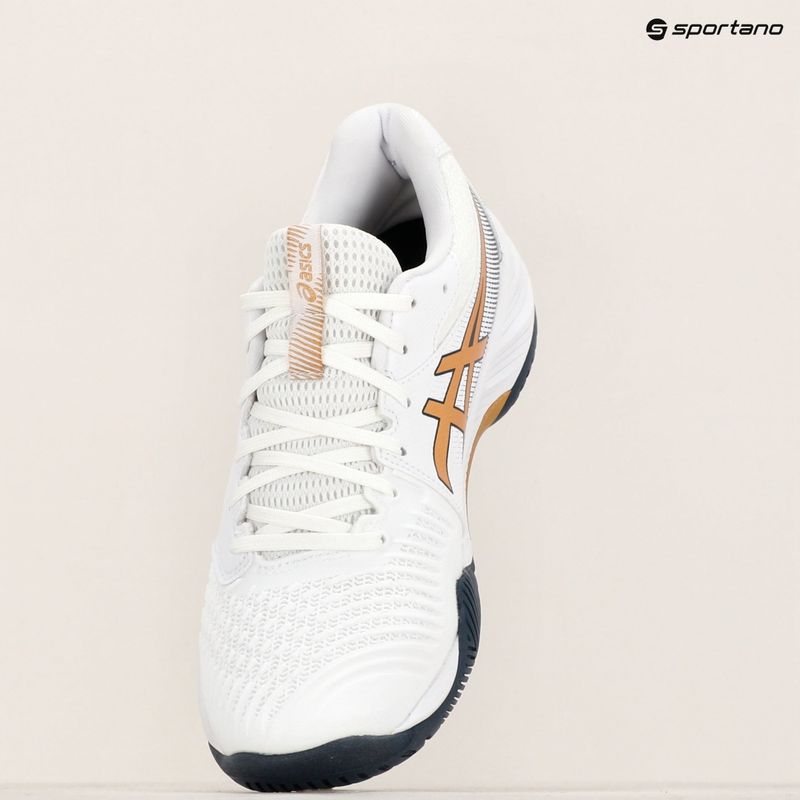 Buty męskie ASICS Netburner Ballistic FF 3 white/ pure gold 9