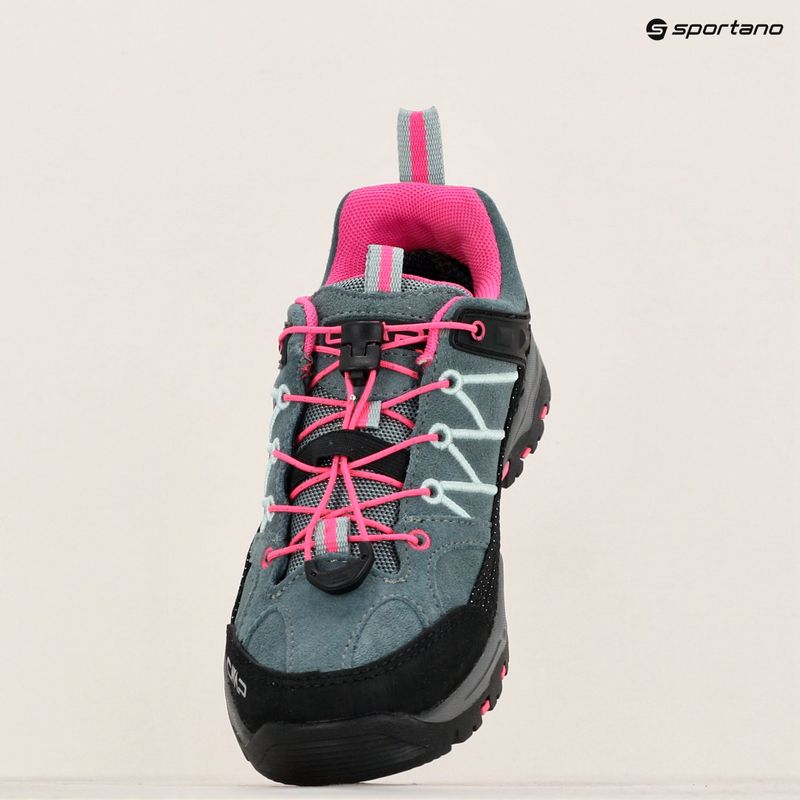 Buty trekkingowe dziecięce CMP Rigel Low Wp mineral green/purple fluo 15