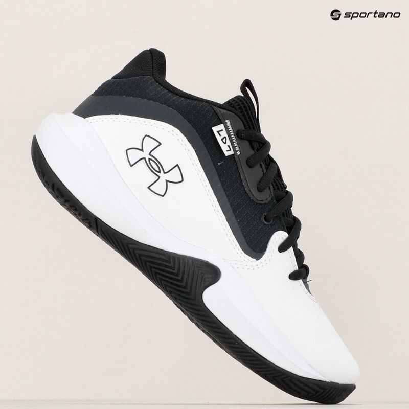 Buty do koszykówki dziecięce Under Armour GS Lockdown 7 white/black/black 9