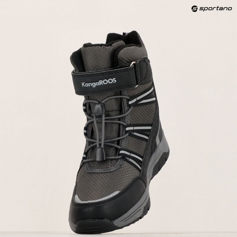 Śniegowce juniorskie KangaROOS K-MJ Eldora EV RTX jet black / steel grey 16