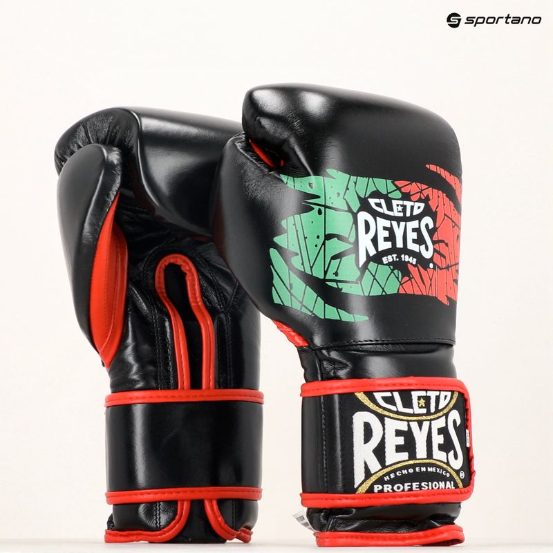 Rękawice bokserskie Cleto Reyes Velcro Sparring black/red/white green red 7