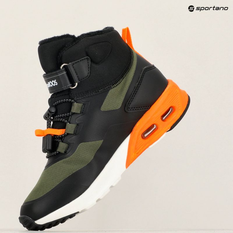 Buty dziecięce KangaROOS KX-Toke Mid EV military green / neon orange 15