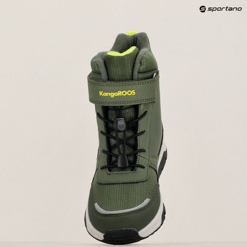 Śniegowce juniorskie KangaROOS K-MJ Edison EV RTX SL olive/limetta dino 17