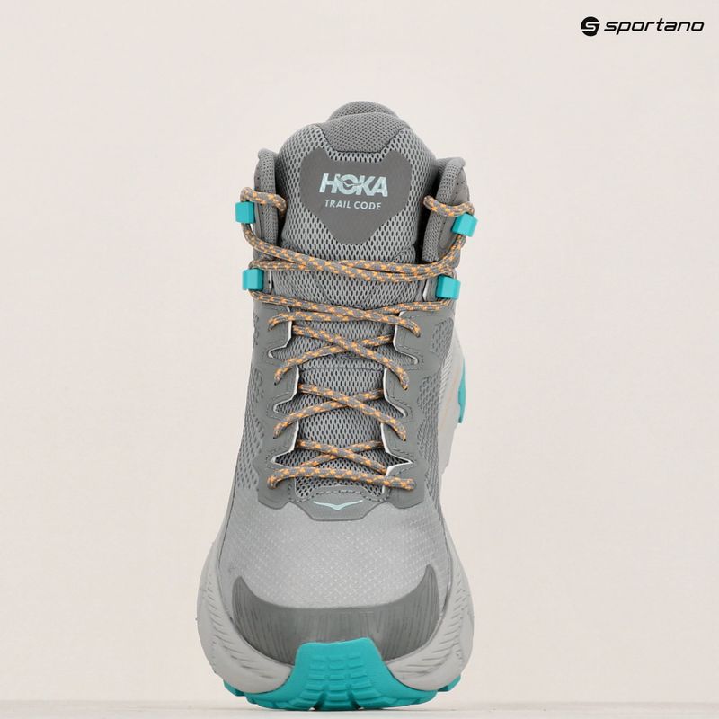 Buty turystyczne męskie HOKA Trail Code GTX galactic grey/electric aqua 15