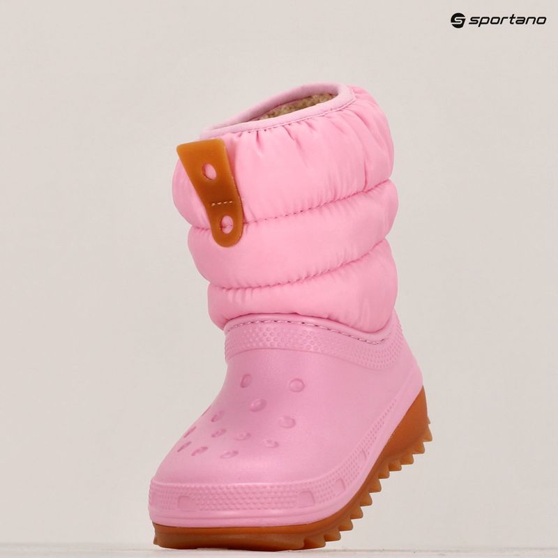 Śniegowce dziecięce Crocs Classic Neo Puff Boot Toddler pink tweed/gum 9
