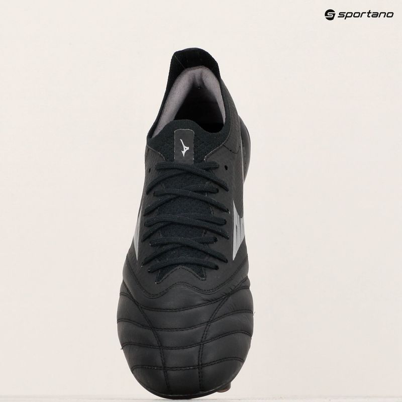 Buty piłkarskie męskie Mizuno Morelia Neo IV β Elite FG black/galaxy silver 9