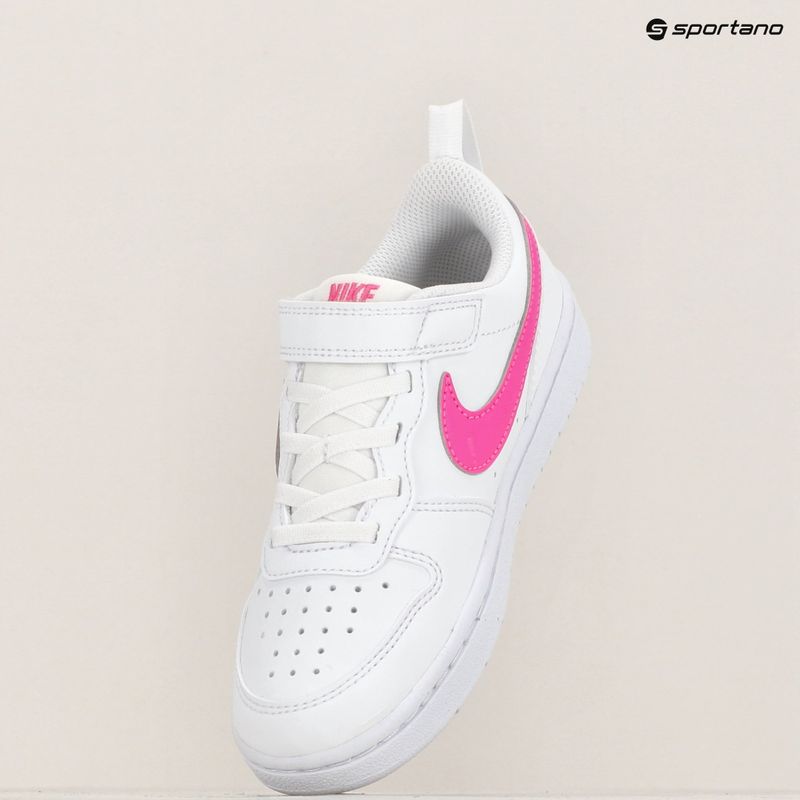 Buty dziecięce Nike Court Borough Low Recraft white/laser fuchsia 9