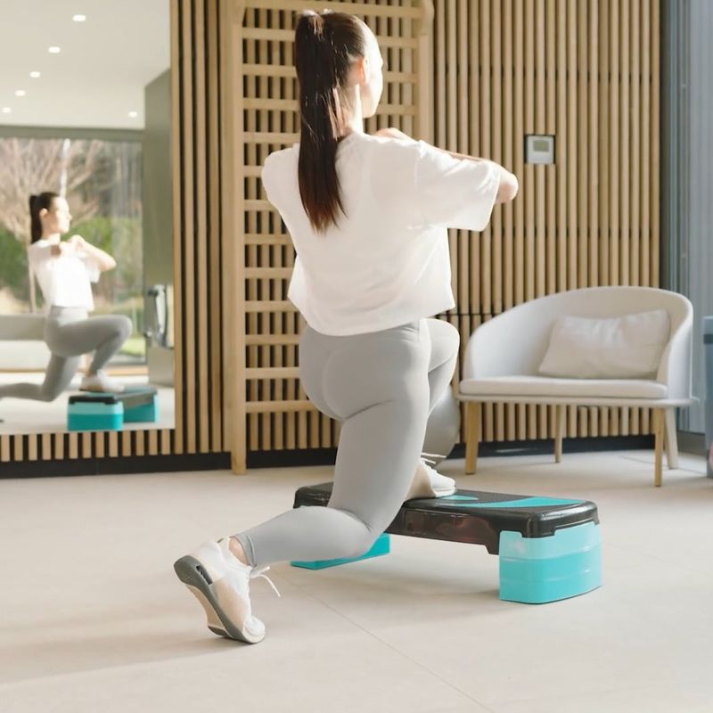 Step do aerobiku XTREXO antypoślizgowy max 250kg szary 12