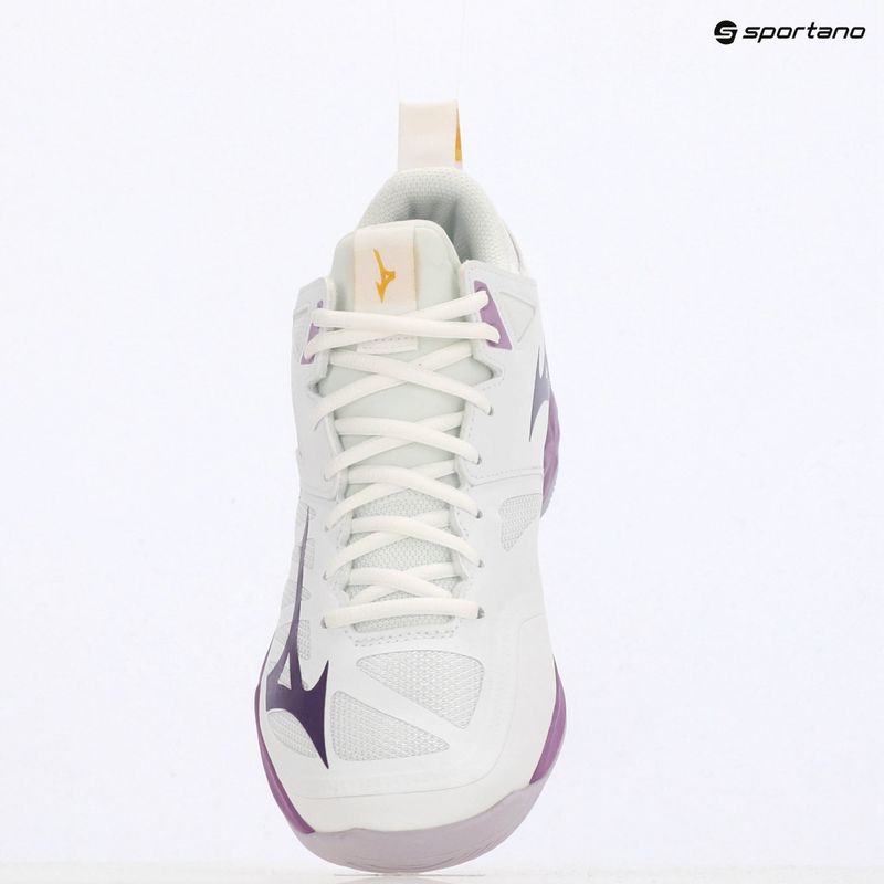 Buty do siatkówki damskie Mizuno Wave Dimension Mid white/patrician purple/quince 12