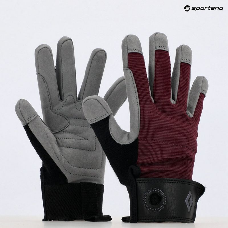 Rękawiczki wspinaczkowe damskie Black Diamond Crag bordeaux 6