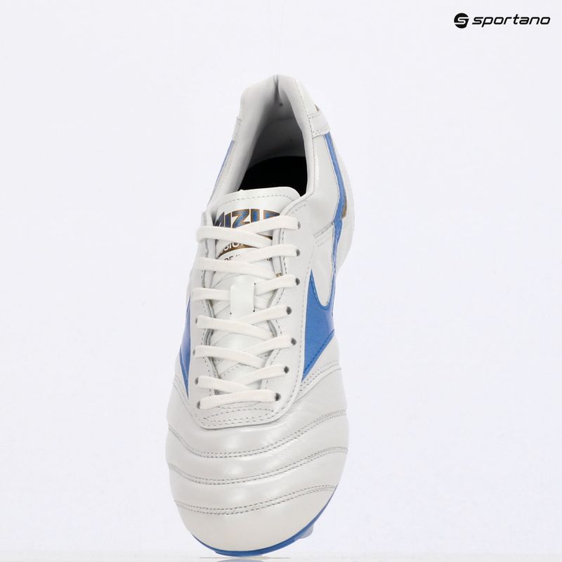 Buty piłkarskie męskie Mizuno Morelia II Japan Md white/laser blue/gold 9