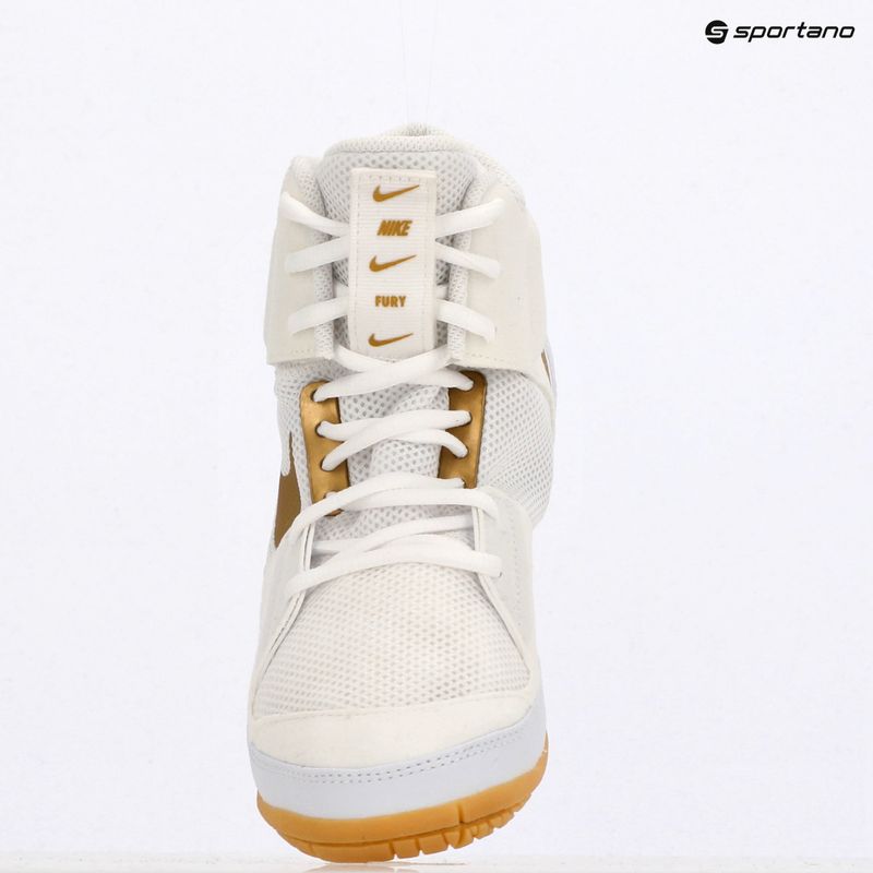 Buty zapaśnicze Nike Fury white/metallic gold 9