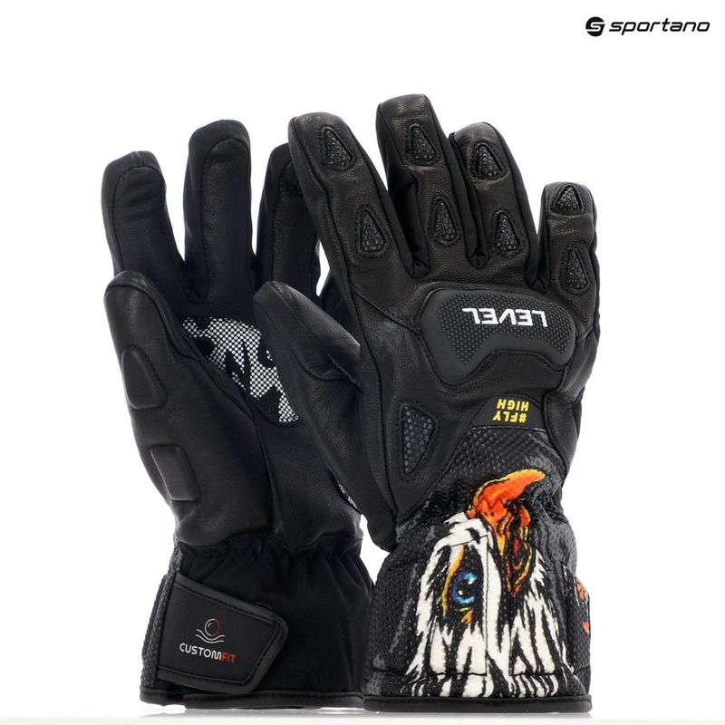 Rękawice narciarskie dziecięce Level Sq JR CF pk black 9