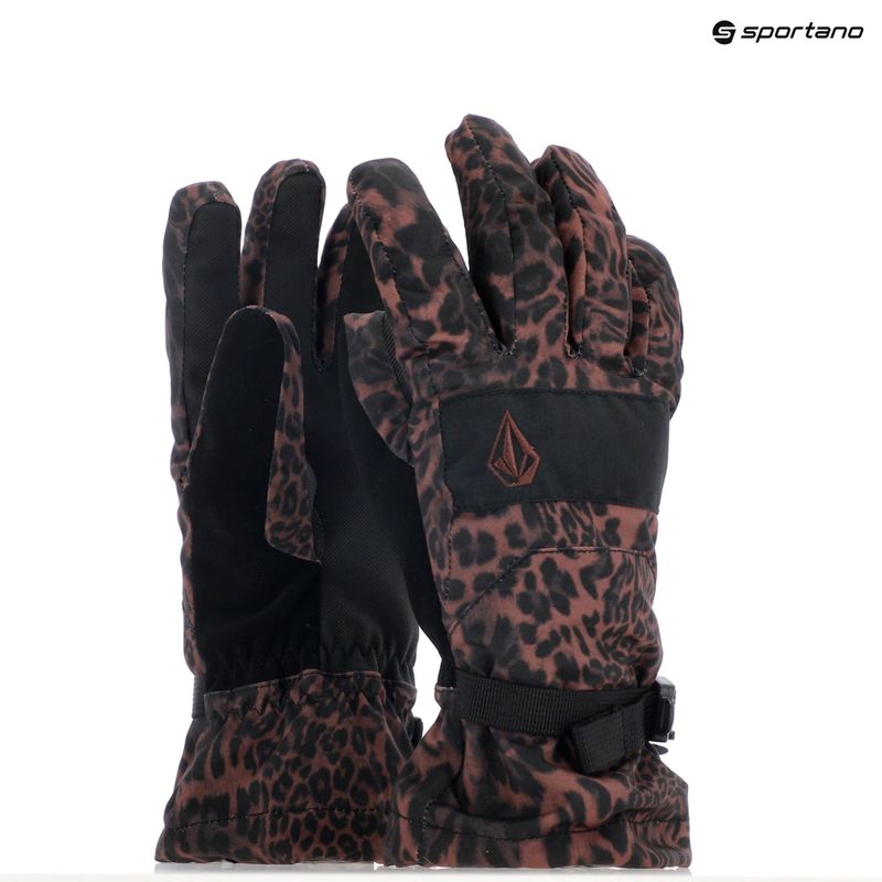 Rękawice snowboardowe damskie Volcom V.Snow Over Glove leopard 8