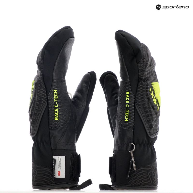 Rękawice narciarskie męskie LEKI WCR C-Tech 3D Mitt black/ ice lemon 8