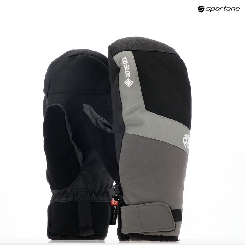 Rękawice snowboardowe męskie 686 Gore-Tex Linear Under Cuff Mitt charcoal 10