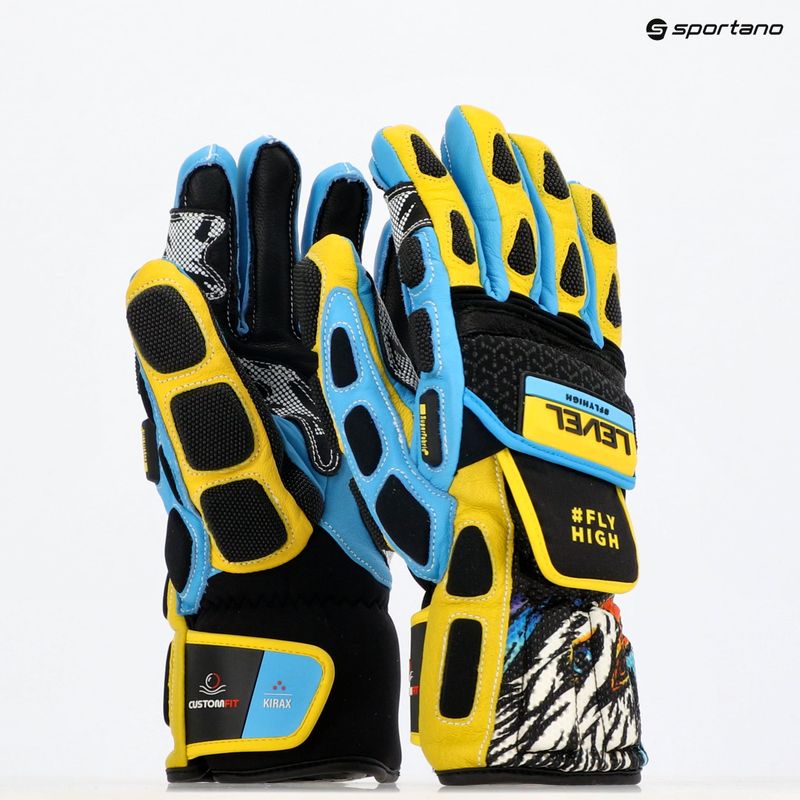 Rękawice narciarskie Level Worldcup CF yellow/blue 8