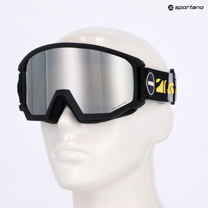 Gogle narciarskie UVEX Athletic CV black matt/mirror silver green 7