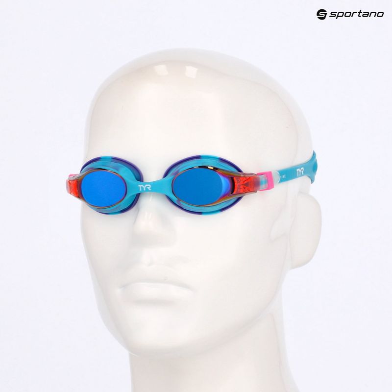 Okulary do pływania dziecięce TYR Swimple Tie Dye Mirrored purple/turqoise/purple 6