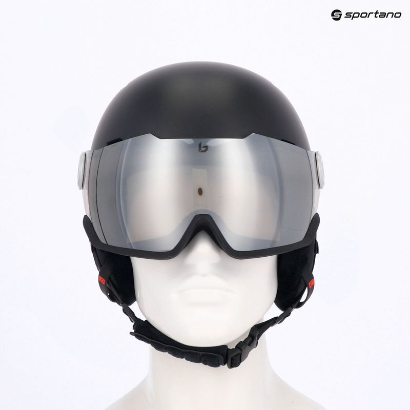 Kask narciarski Bollé Might Visor titanium red matte/brown gun 11