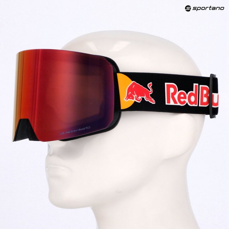 Gogle narciarskie Red Bull SPECT Line black/brown with red mirror/cloudy snow 11