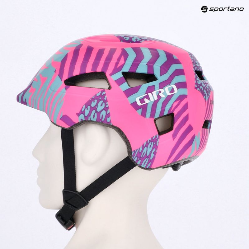 Kask rowerowy dziecięcy Giro Scamp II Jr matte pink animal 11