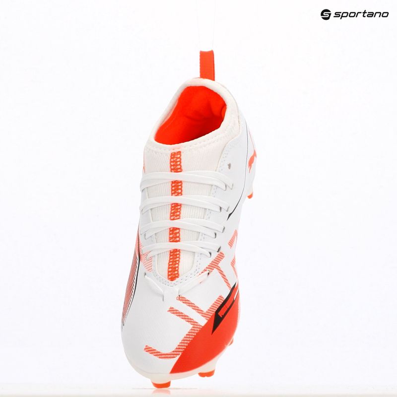 Buty piłkarskie dziecięce PUMA Ultra 5 Match FG/AG Jr puma white/puma black/glowing red 9