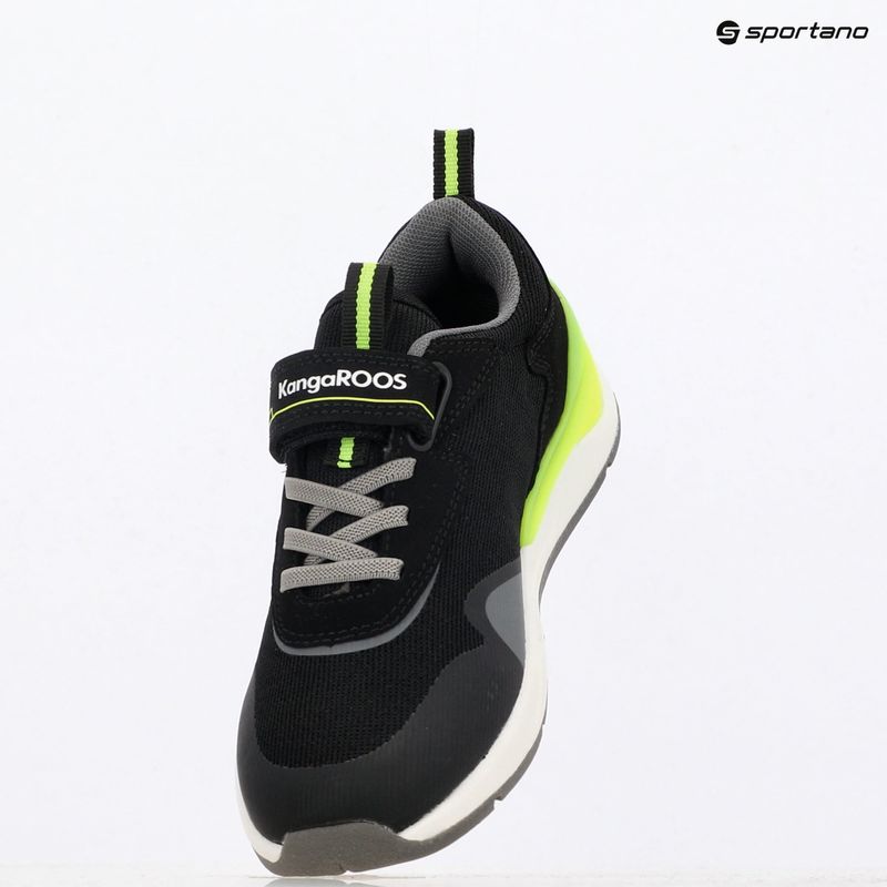 Buty dziecięce KangaROOS KD-Gym EV jet black/neon yellow 11
