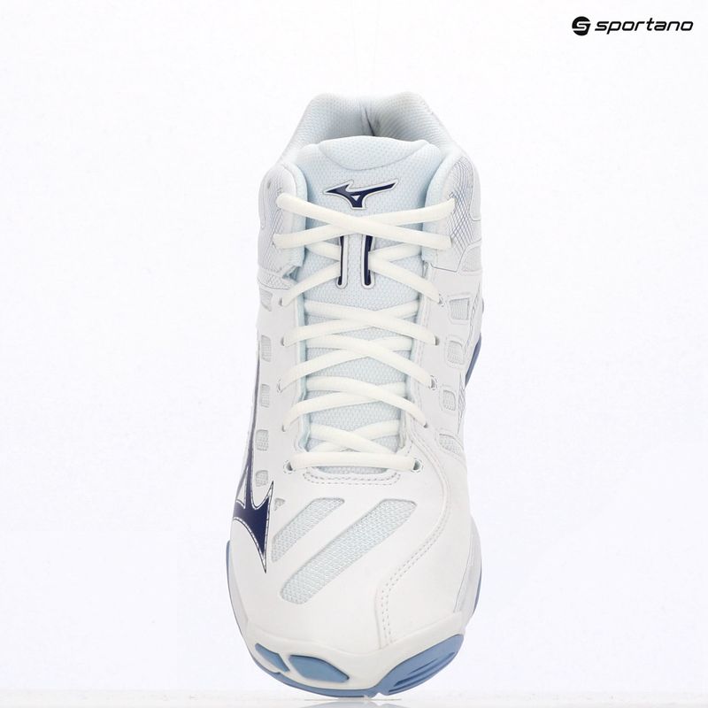 Buty do siatkówki Mizuno Wave Voltage 2 Mid white/bellwether blue/bel air blue 10