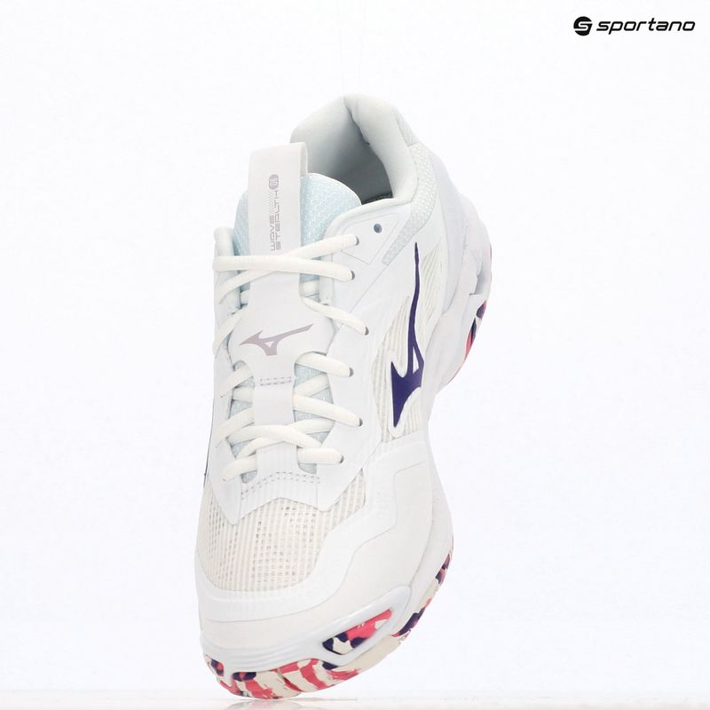 Buty do piłki ręcznej damskie  Mizuno Wave Stealth 6 white/violet indigo/camellia rose 9