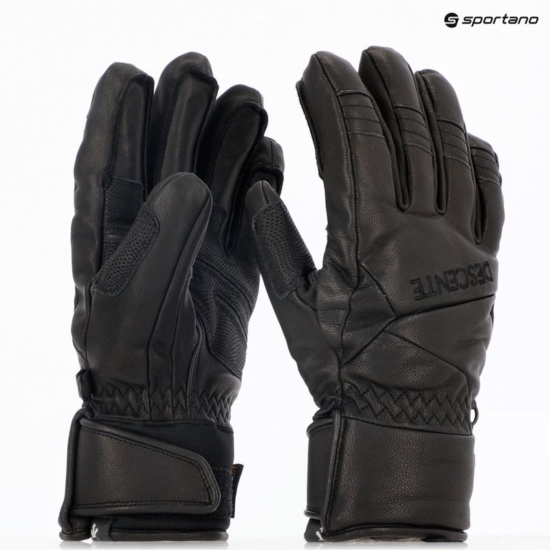 Rękawice narciarskie męskie Descente 5 Finger Leather black 7