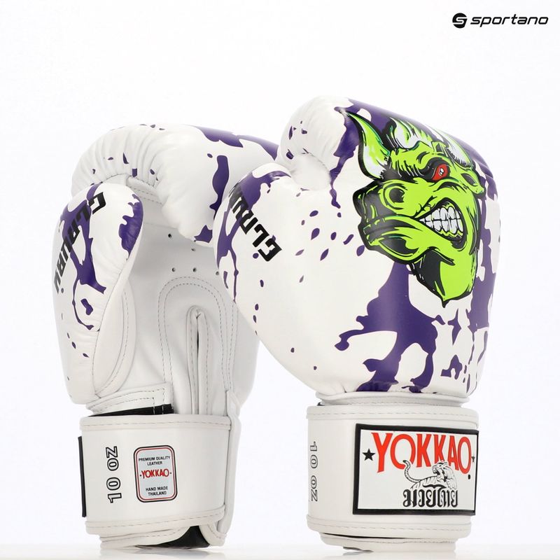 Rękawice bokserskie męskie YOKKAO Angry Bull white 8