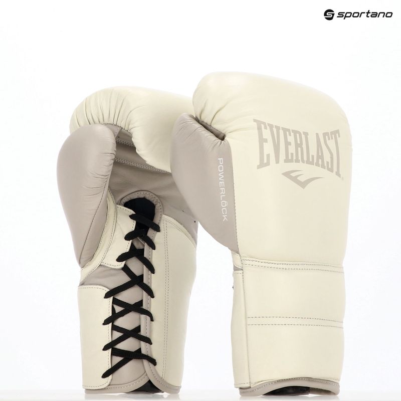 Rękawice bokserskie Everlast Powerlock 2 Laced Pro Training white 8