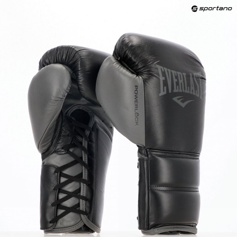 Rękawice bokserskie Everlast Powerlock 2 Laced Pro Training black 15