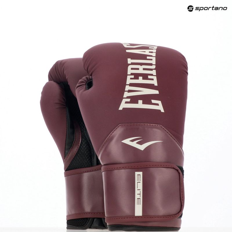 Rękawice bokserskie Everlast Pro Style Elite 2 maroon 8