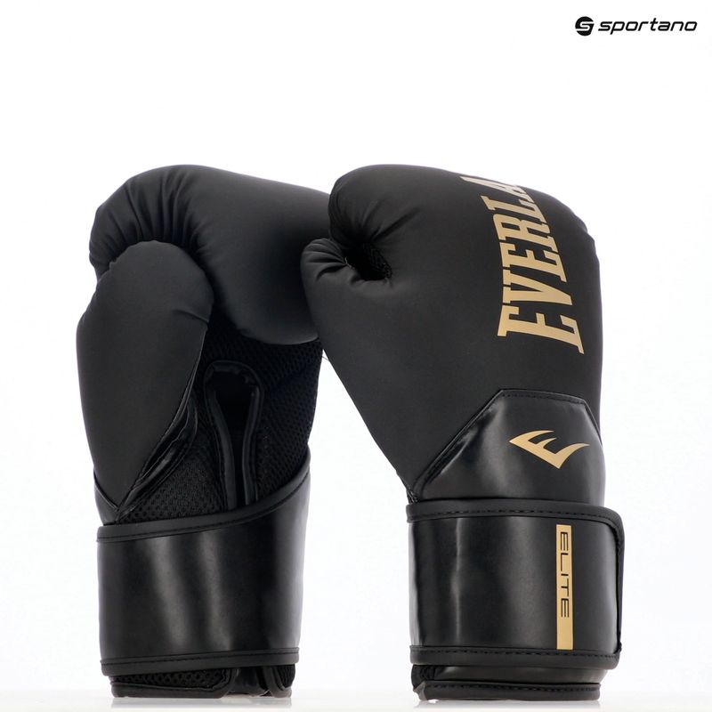Rękawice bokserskie Everlast Pro Style Elite 2 black/gold 8