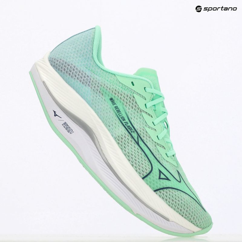 Buty do biegania męskie Mizuno Wave Rebellion Flash 2 neo mint/vintage indigo/hint of mint 9