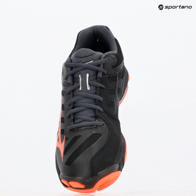 Buty do siatkówki Mizuno Wave Voltage 2 black/neon flame/peacock blue 9