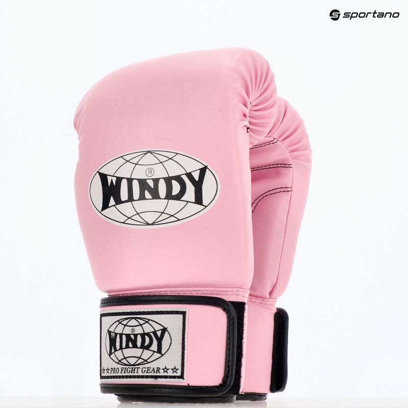 Rękawice bokserskie WINDY Classic Synthetic Leather pink 8